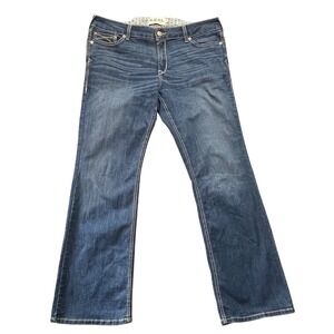 Ariat Silvia Bootcut Jeans Womens 34L Blue Denim Real Mid Rise Stretch Western